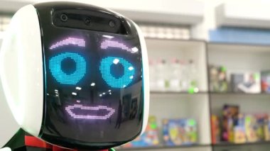 Robot duygularını gösteriyor. Yapay Zeka. Modern robotik. 