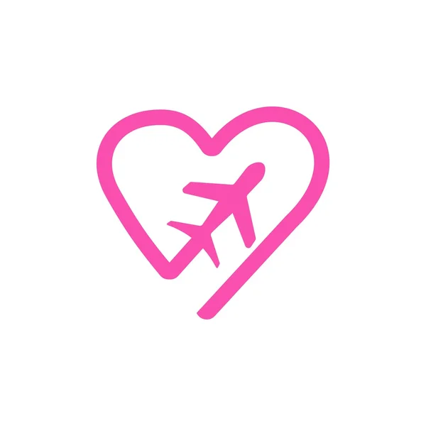 havada uçak tarafından yapılan simgesi kalp şeklinde