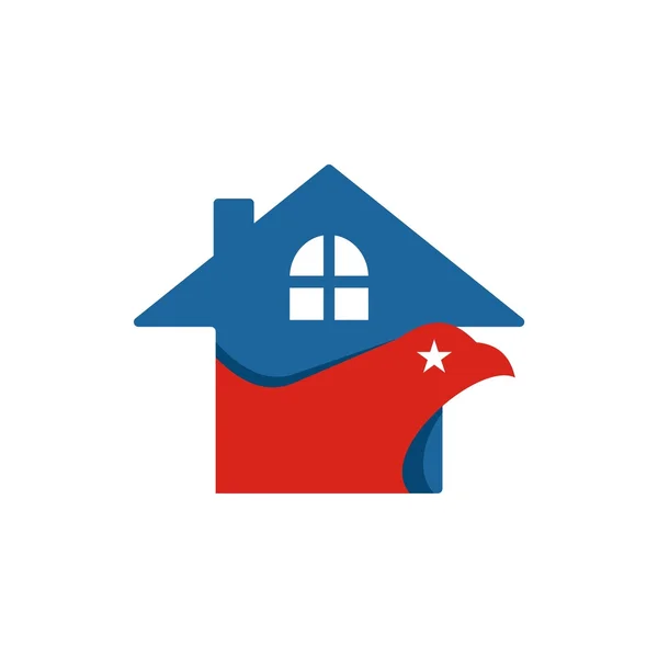 America House EUA vetor ícone logotipo —  Vetores de Stock