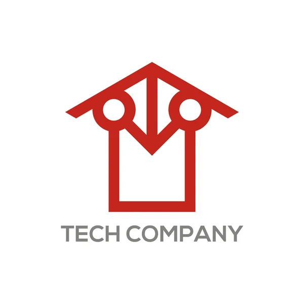 Conectando logotipo da casa — Vetor de Stock