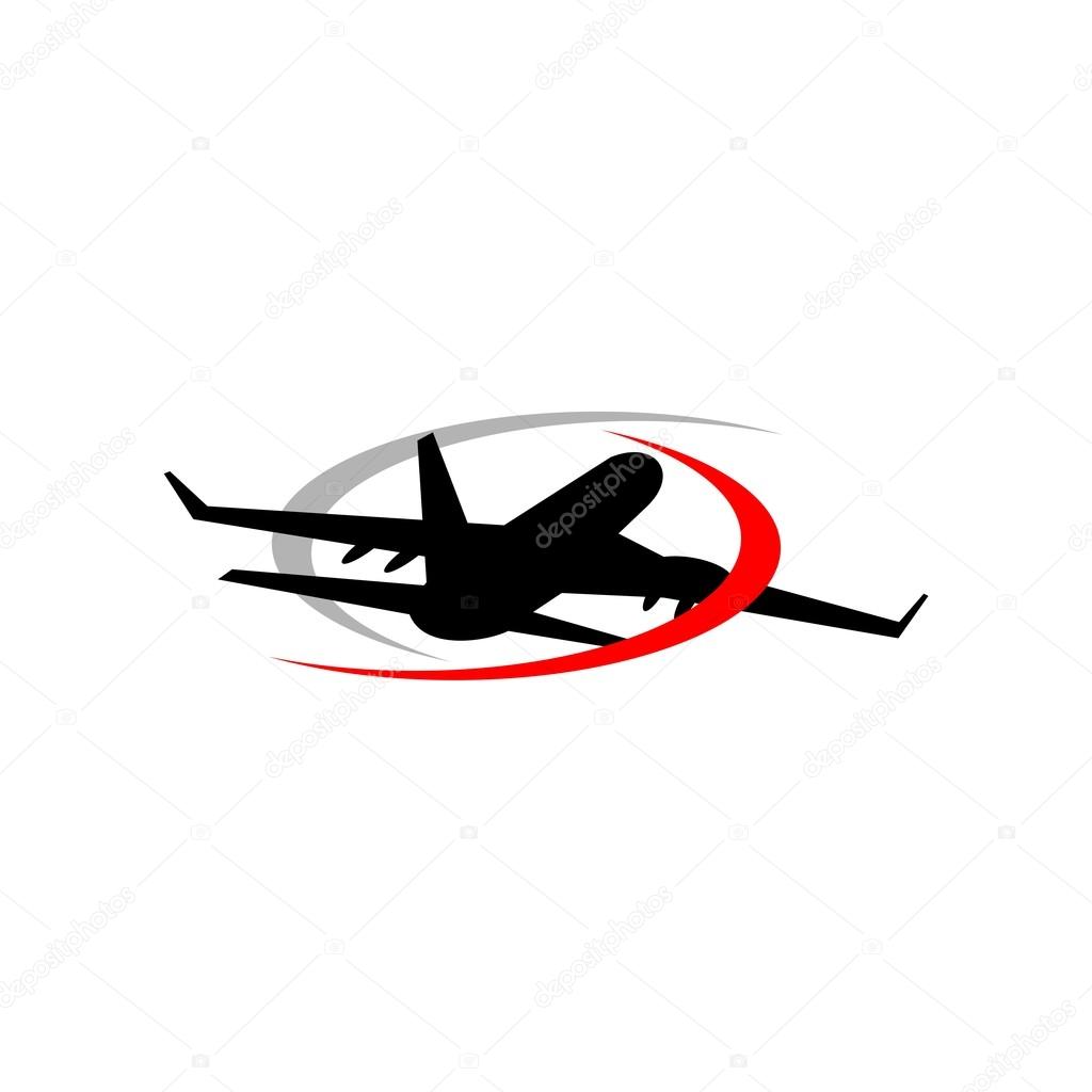 Holiday Plane Logo flying aviation trip vocation route expedition traveling