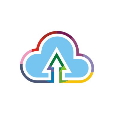 Logo bulut vektör ok