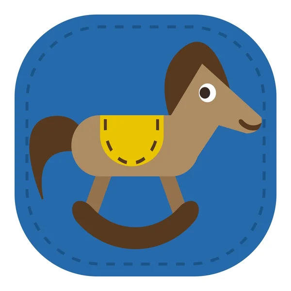 Baba icon toy horse_Color — Stock Vector