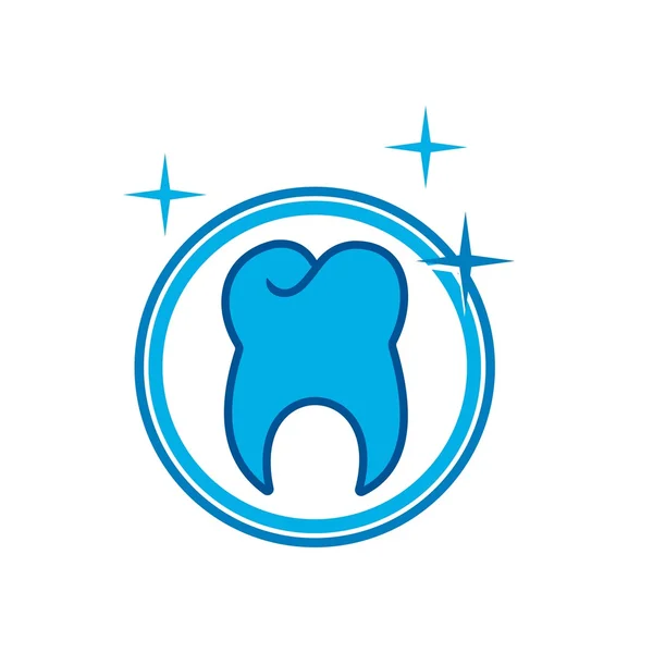 ロゴ歯科円健康ケア歯の保護 — ストックベクタ