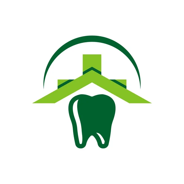 Dentista Logo forma de diente diseño del hospital — Archivo Imágenes Vectoriales