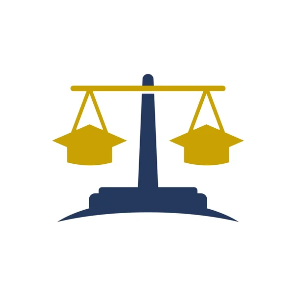 Legge equilibrio simbolo giustizia bilancia icona su stile — Vettoriale Stock