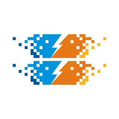 Logo elektrik güç simgesi vektör