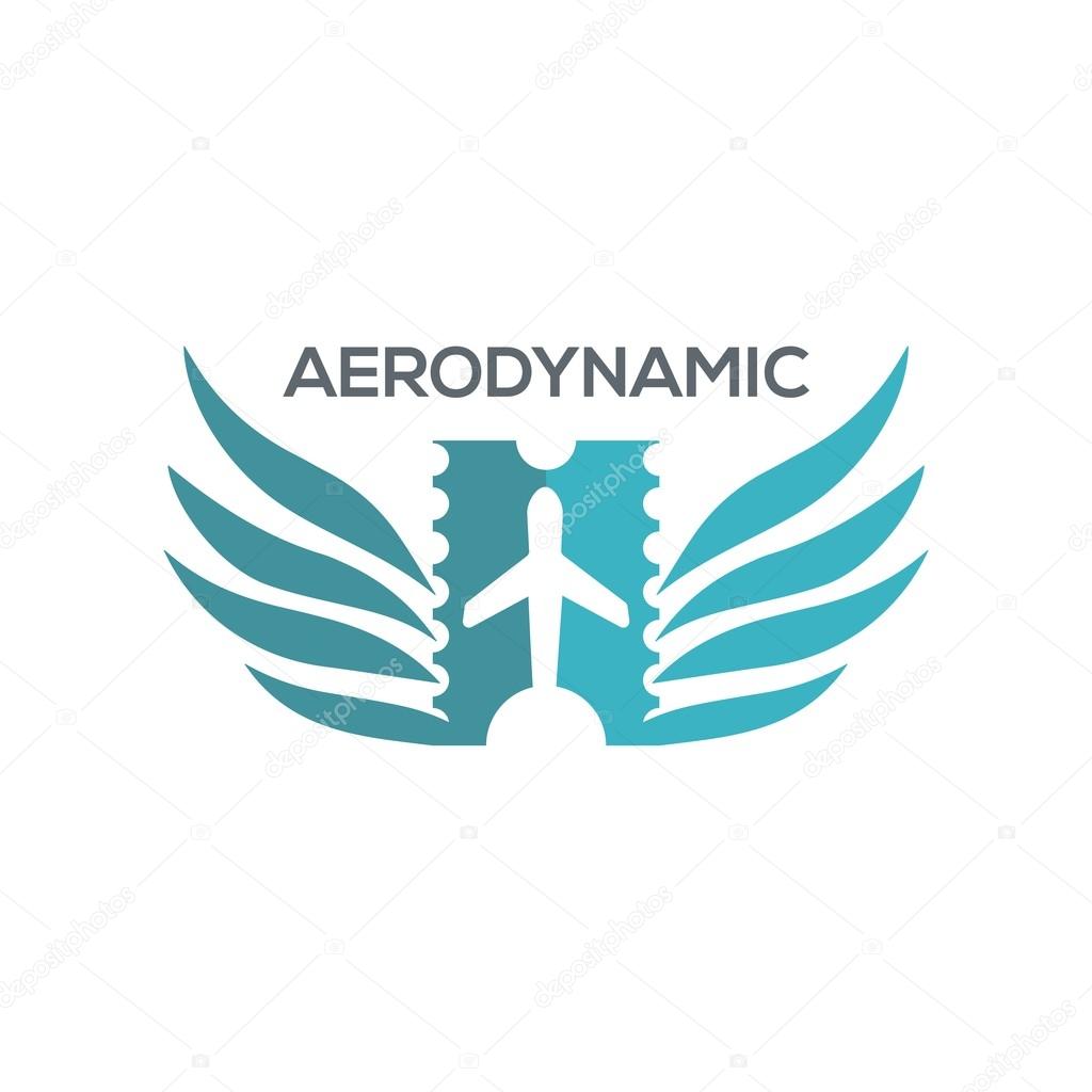 Holiday Plane Logo flying aviation trip vocation route expedition traveling