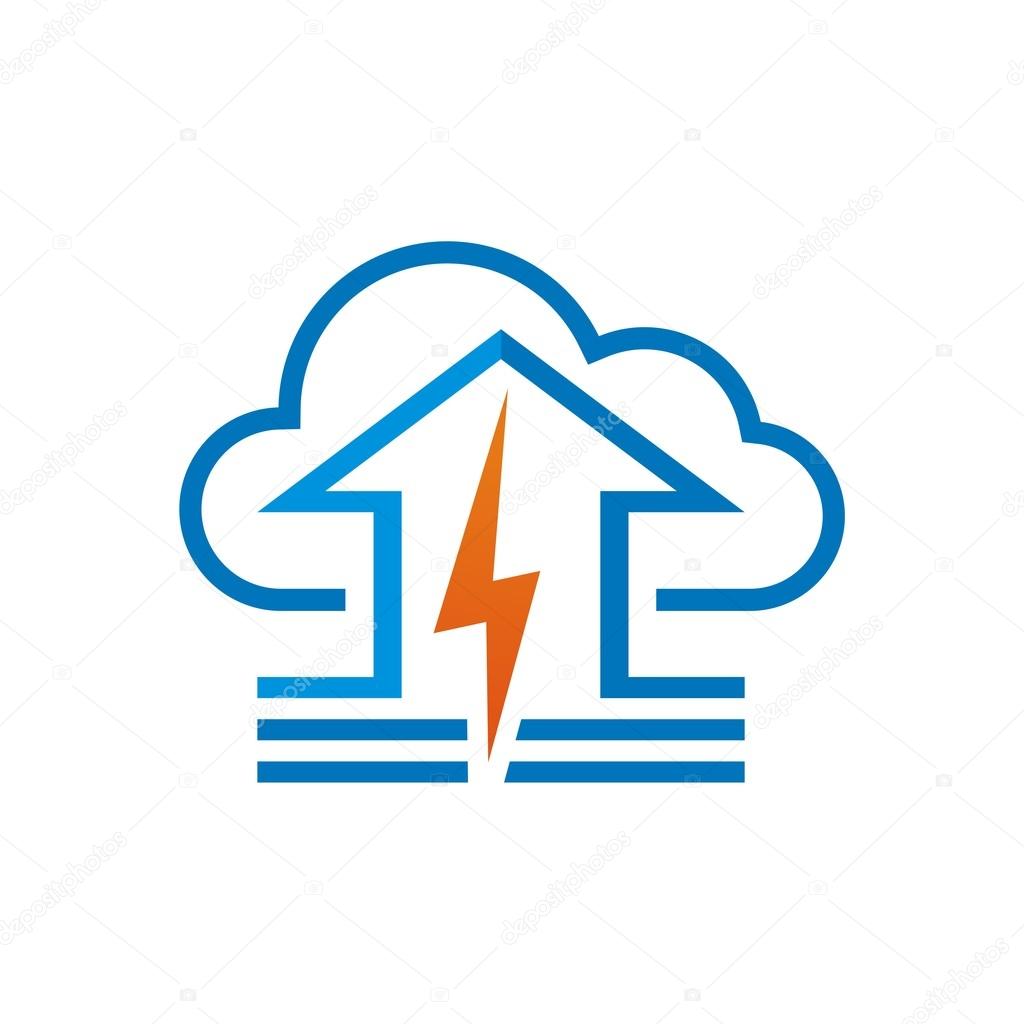 Abstract design electric logo power line voltmeter  tools symbol icon vector