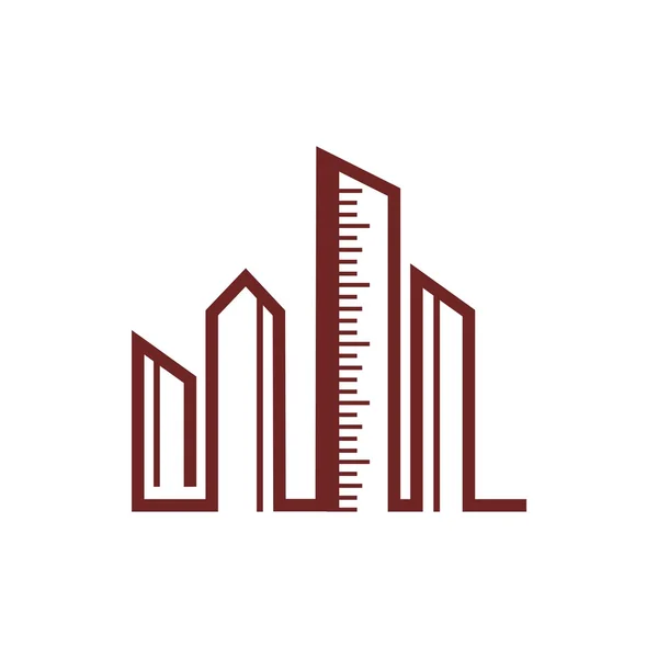 抽象的なロゴ デザイン壁プロパティ建築建物のアイコン — ストックベクタ