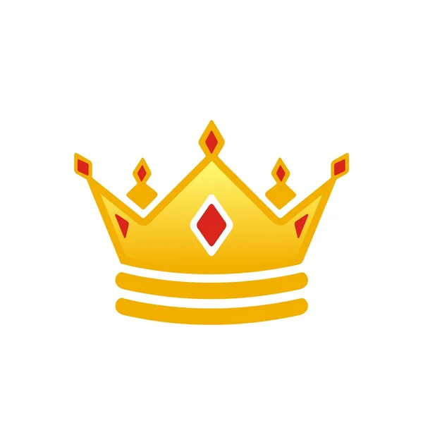 设计标志皇冠宝石金雄伟王国设计 — 图库矢量图片
