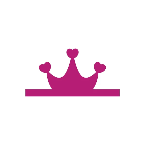 Дизайн любові логотип корона величний дизайн королівства — стоковий вектор