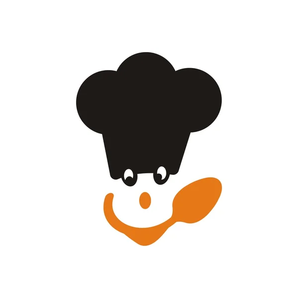 Logo kuchař klobouk kuchyně symbolu — Stockový vektor