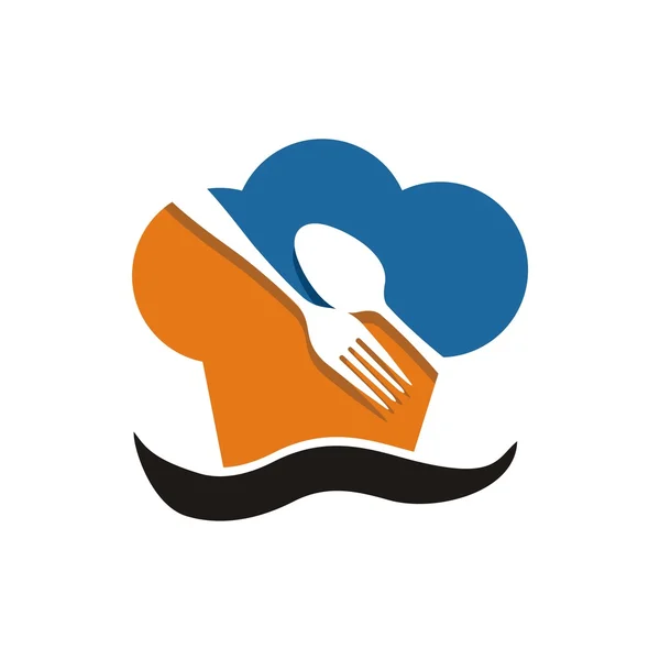 キッチン セット カトラリー デザインのベクトルのロゴ — ストックベクタ