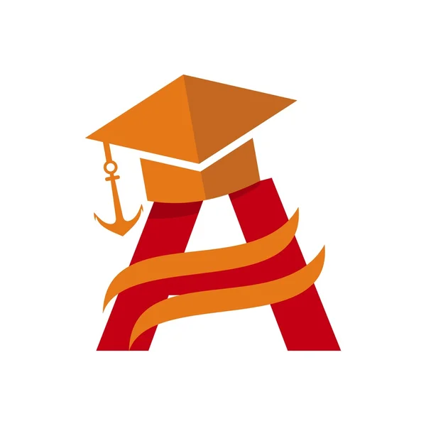 創造的なデザインのロゴの文字 A とガウン アコル — ストックベクタ