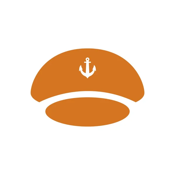 Logo Design Kappe Anker Symbol Symbol Symbol — Stockvektor