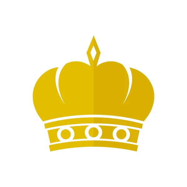 Design logo corona oro maestoso regno di design — Vettoriale Stock