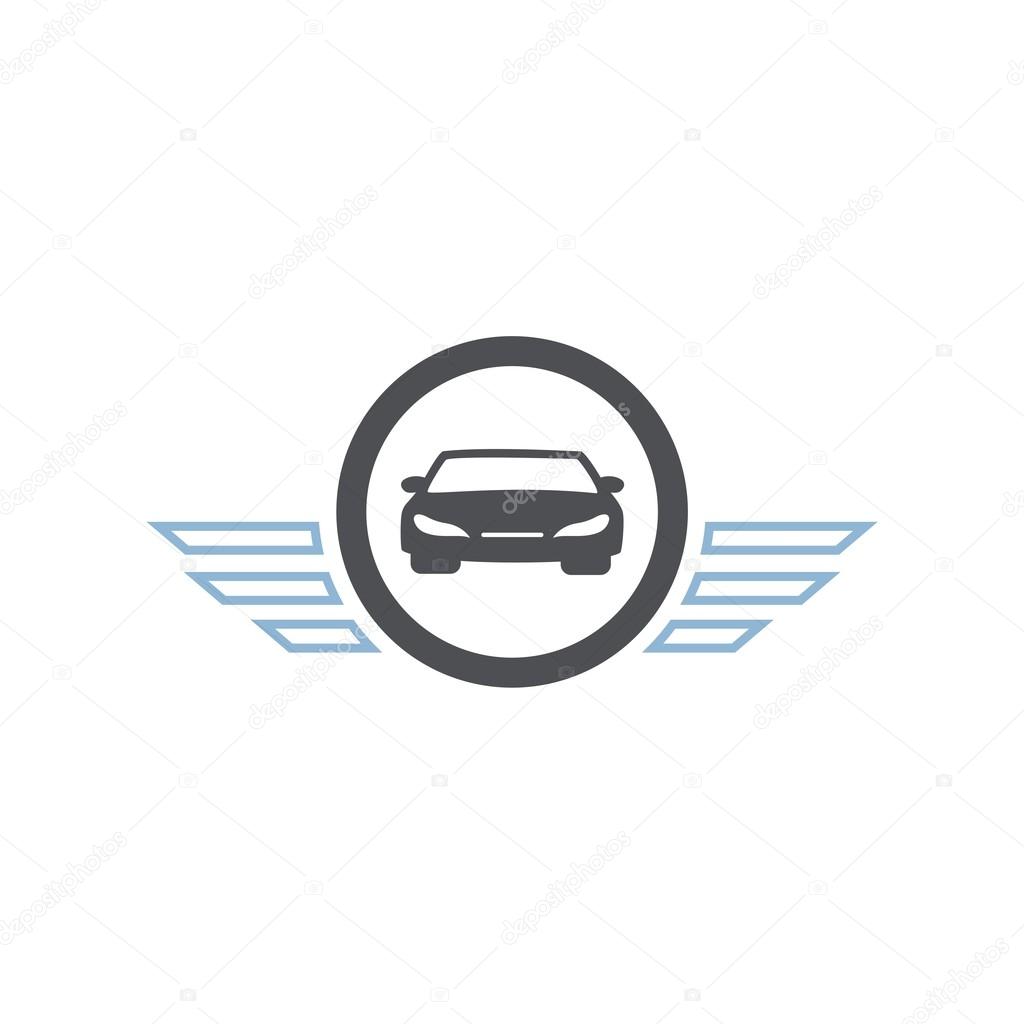Abstract design drive car transportation icon auto speed logo vector