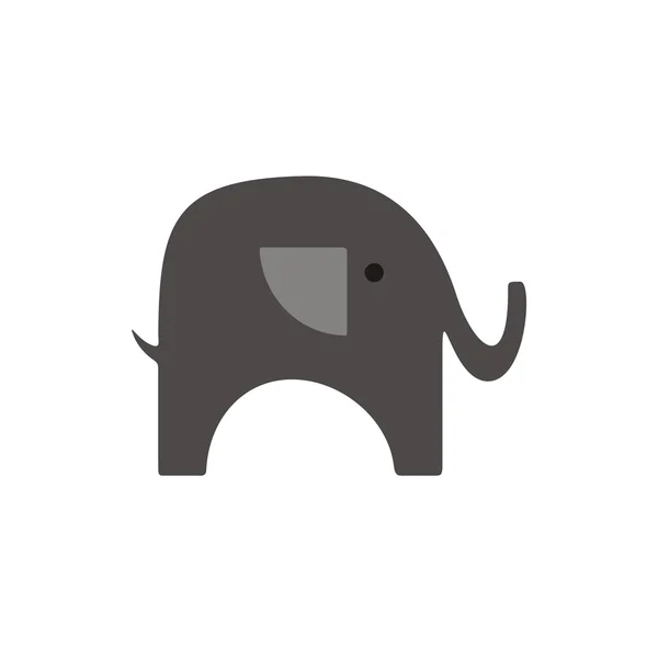 Elefante logo animal grande vector símbolo — Vector de stock