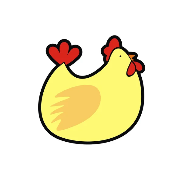 Chicken animaliskt logo ikon vektor — Stock vektor