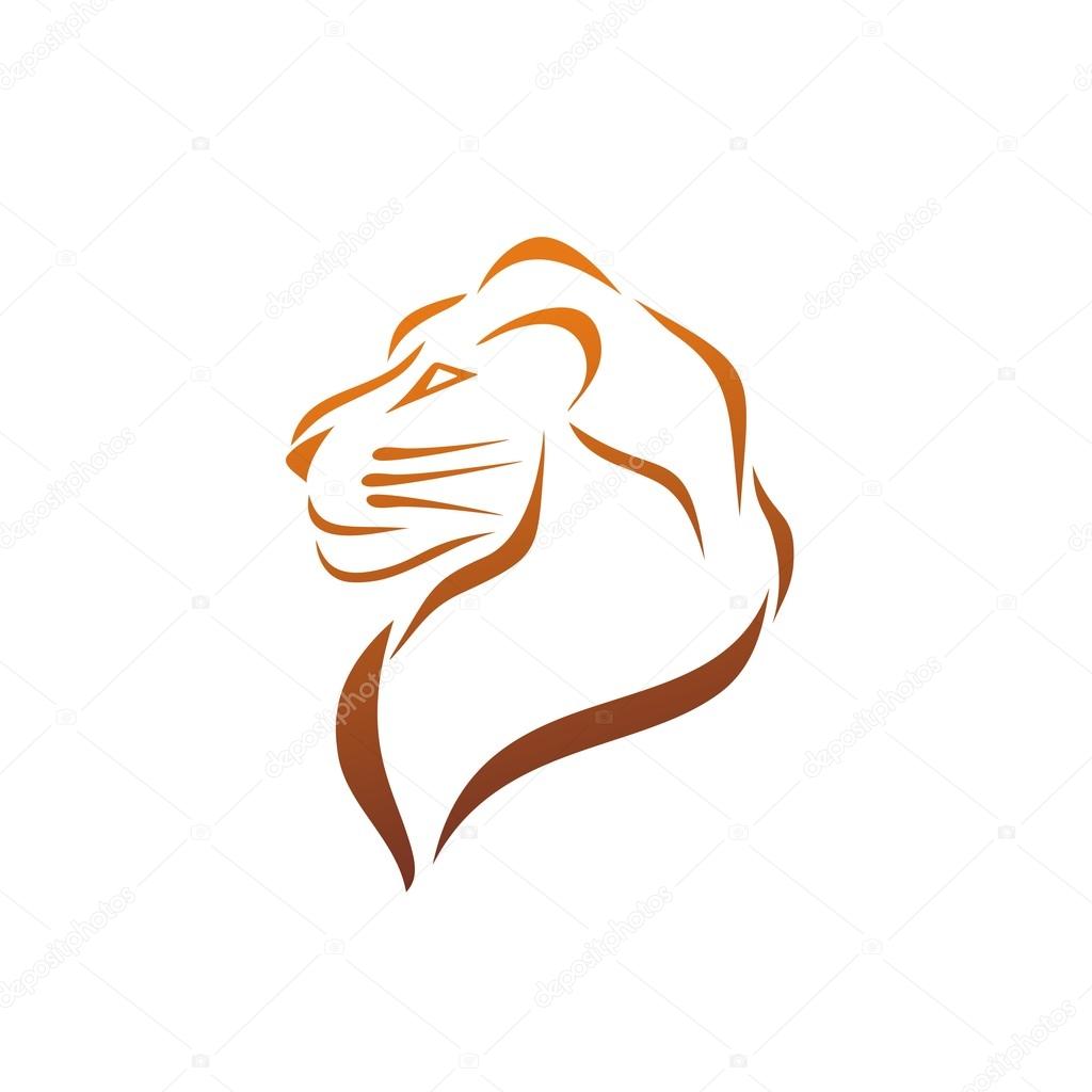 Logo Lion Animal Design Vector Vector Image By C Friendesigns Vector Stock