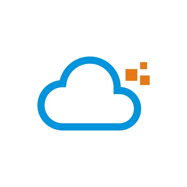 Logo symbole vectoriel nuage — Image vectorielle