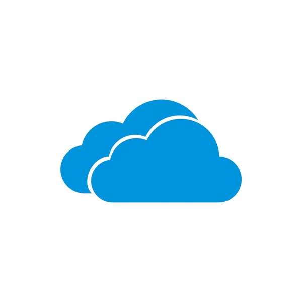 Logo deux nuage vecteur bleu — Image vectorielle