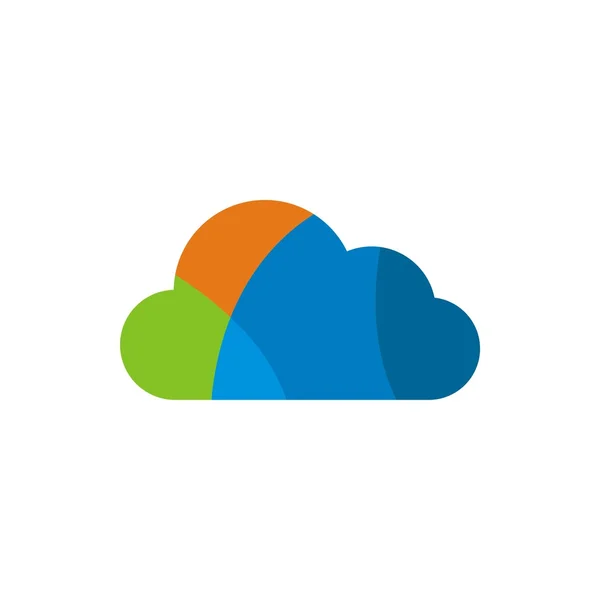 シンボル ロゴ雲ベクトル — ストックベクタ