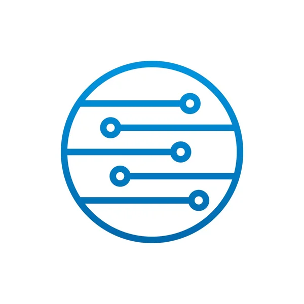Cirkel aansluitende logo technologie — Stockvector