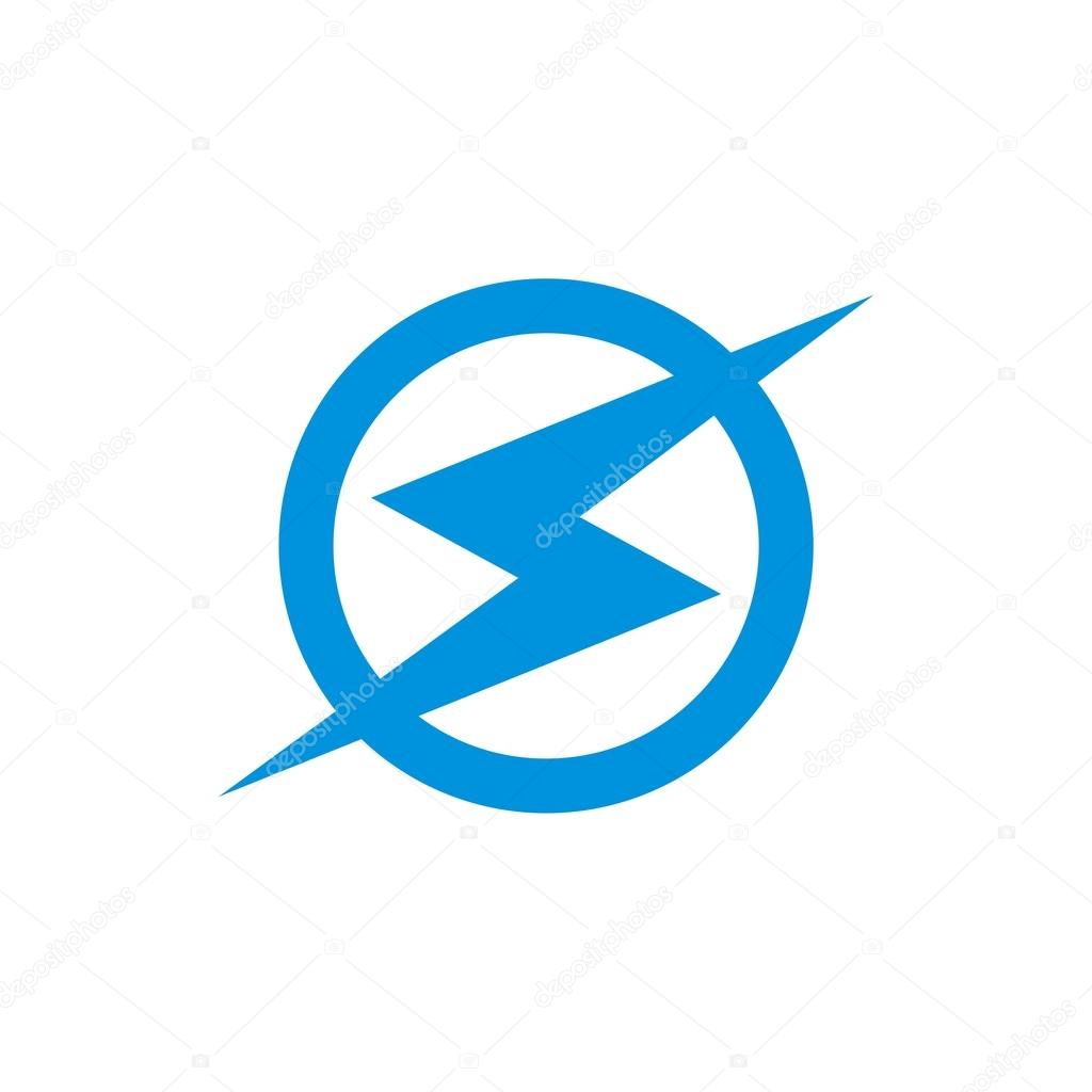Abstract design electric logo power line voltmeter  tools symbol icon vector