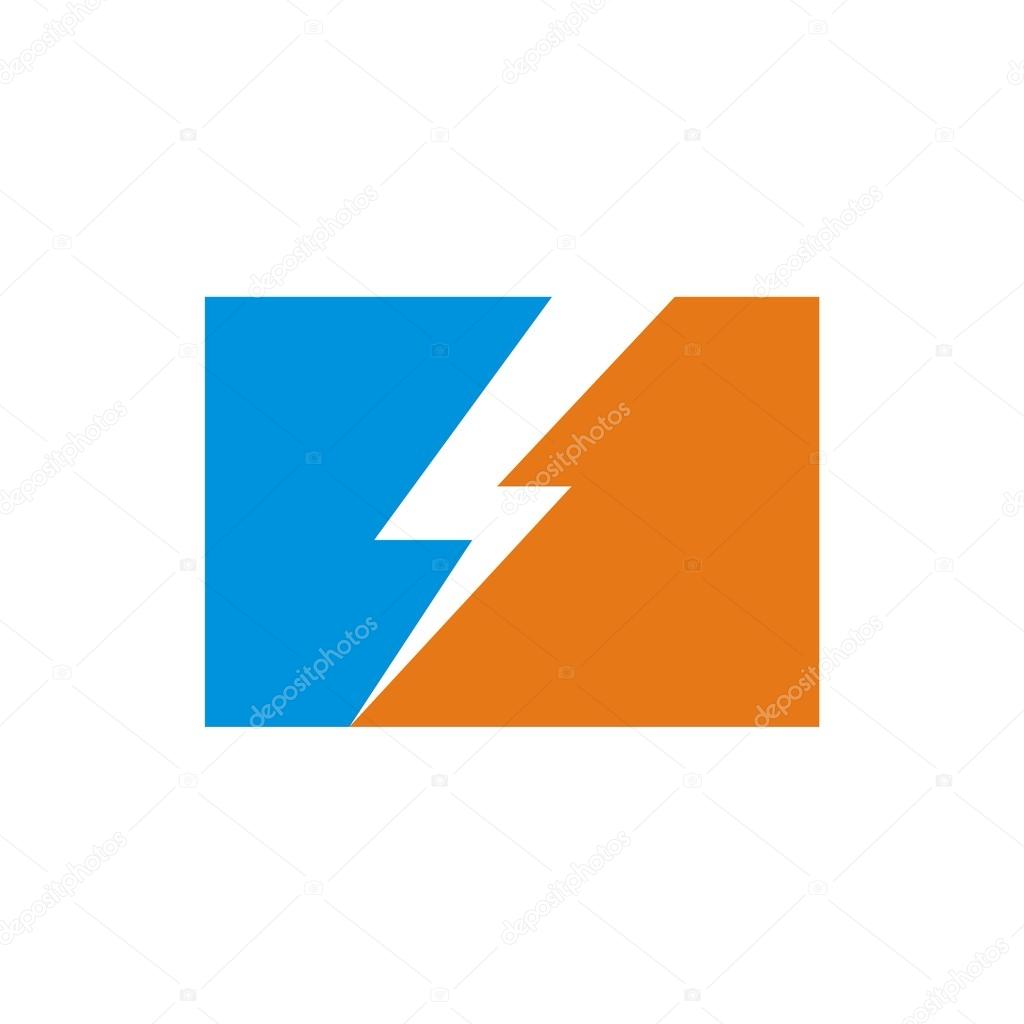 Abstract design electric logo power line voltmeter  tools symbol icon vector