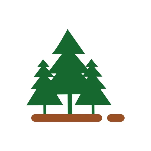 Logotipo abeto floresta abeto pinheiro verde vetor — Vetor de Stock
