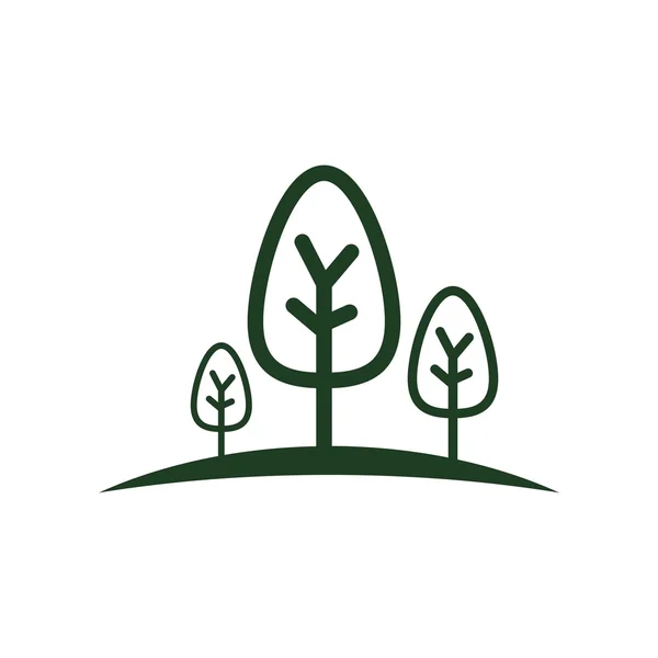 Logo abstrakt skog spruce pine gröna vektor — Stock vektor