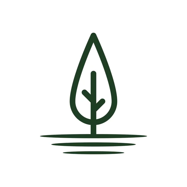 Logo abstrakt skog spruce pine gröna vektor — Stock vektor