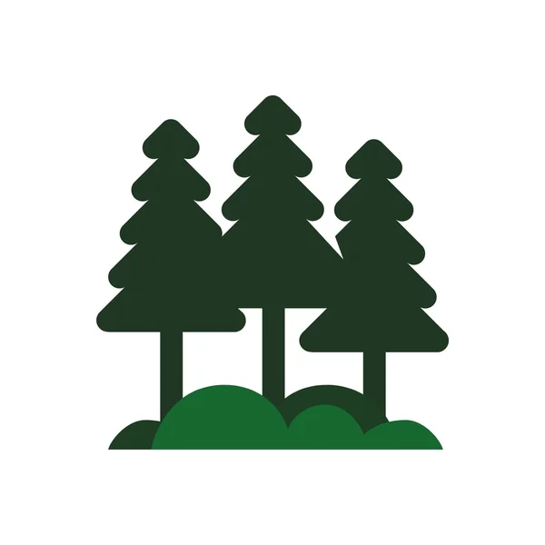 Logo wektor zielony świerk sosna streszczenie lasu — Wektor stockowy