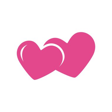 Tasarım logo aşk çift sembol simge vektör