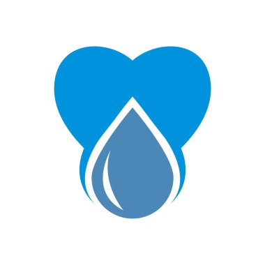 soyut logo aşk sualtı tasarlamak vektör