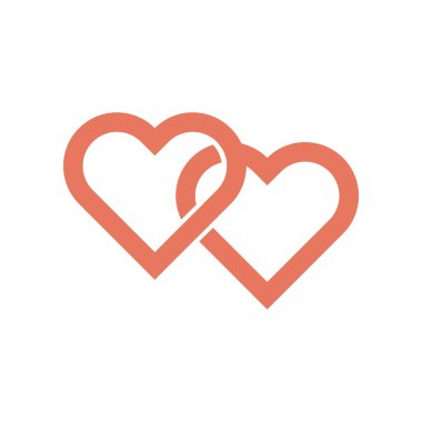 Tasarım logo aşk çift sembol simge vektör