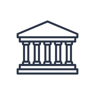 Logo hukuk bina ve adalet simge vektör
