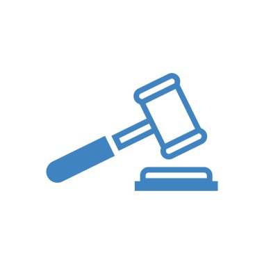 Logo design judge hammer icon symbol law firm clipart