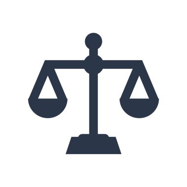 Hukuk firması logo simge denge simge vektör vintage ölçek ile