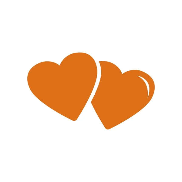 Design logotipo amor casal ícone símbolo vetor —  Vetores de Stock