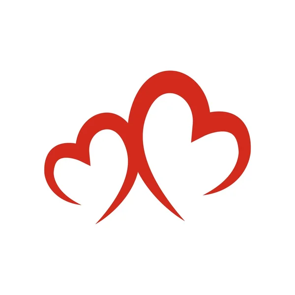 Design logotipo amor casal ícone símbolo vetor —  Vetores de Stock