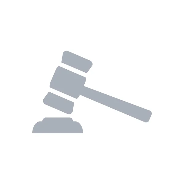 Дизайн логотипа судья икона символа молота юридическая фирма — стоковый вектор