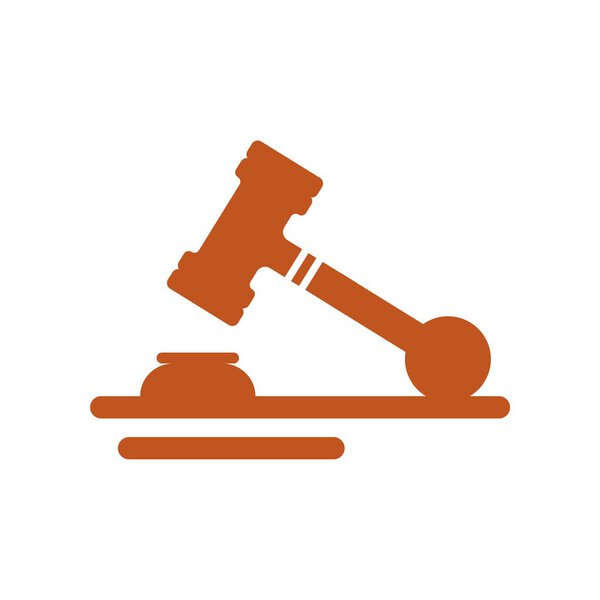 Logo design judge hammer icon symbol law firm