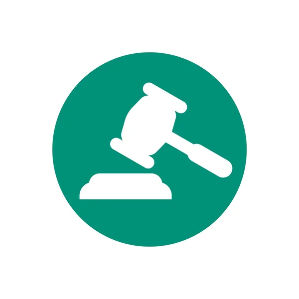 Logo ontwerp rechter hamer pictogram symbool advocatenkantoor — Stockvector