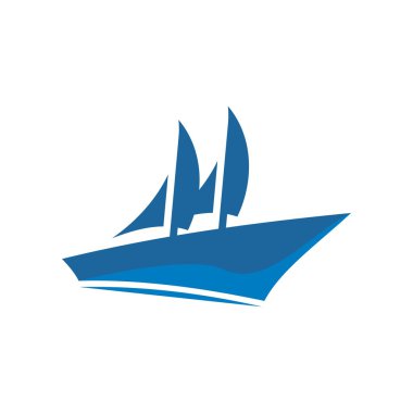 Yelkenli tekne vektör simgesi simgesi yat