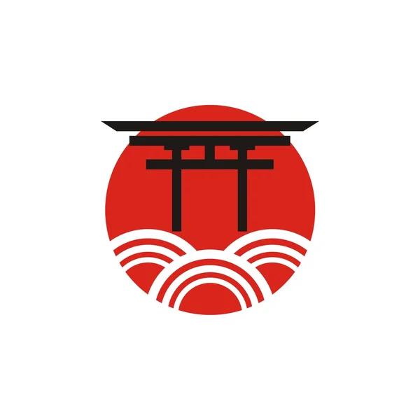 Símbolo japonés icono diseño gráfico — Vector de stock