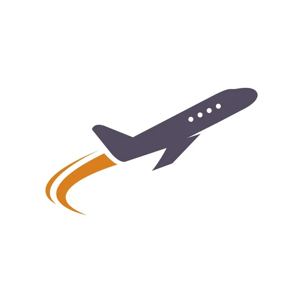 Logo tasarım uçak simge vektör seyahat — Stok Vektör