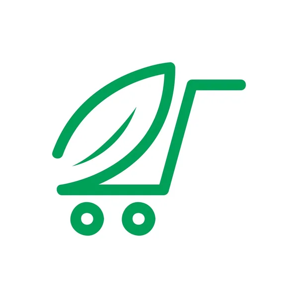 Logo sklepu torby symbol koszyka roślina wektor — Wektor stockowy